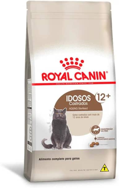Royal Canin – Ração Seca Gatos Castrados 12+ Senior Acima de 12 Anos – 4kg