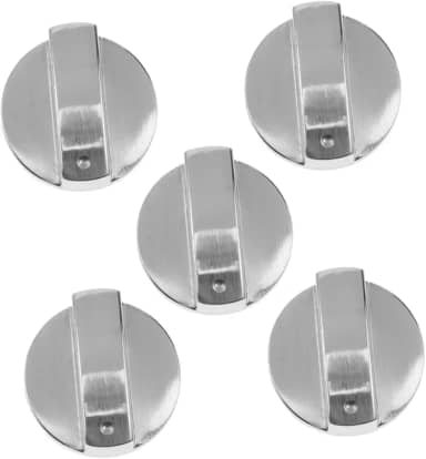 TOYANDONA 5Peças Botão de Controle Fogão Gás de Prateado Substituição de Botões Cooktop Design Ergonômico e Instalação sem Ferramentas