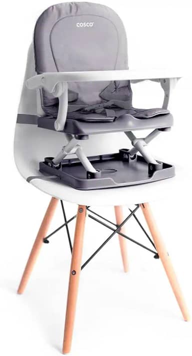 Cosco Kids, Cadeira de Refeição Portátil Pop, Cinza