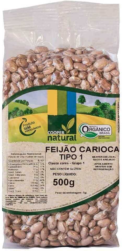 Feijão Carioca Orgânico 500g - Coopernatural
