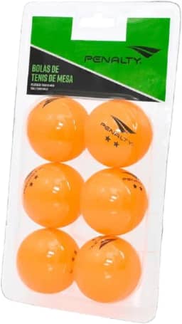 Kit c/ 6 Bolas de Tênis de Mesa Penalty Laranja