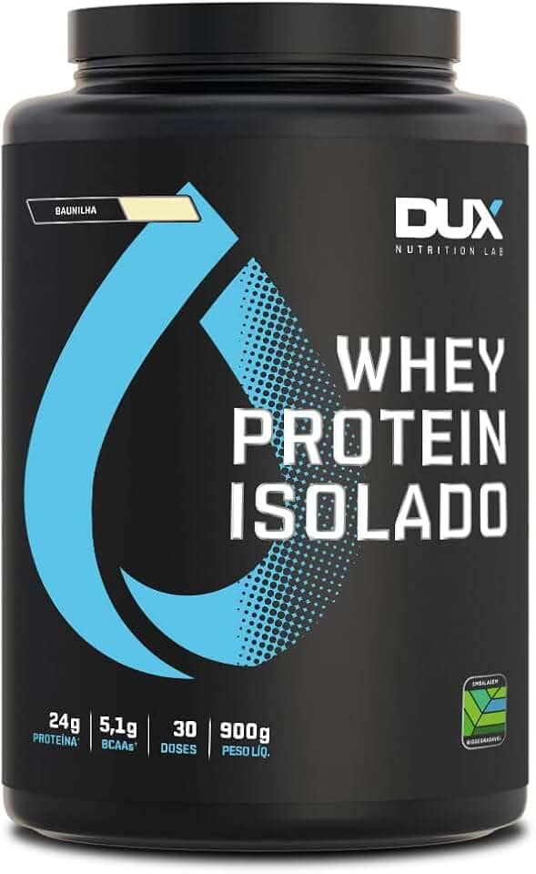 Whey Protein Isolado Baunilha Pote 900g – Contribui para os Resultados e Auxilia a Recuperação Muscular – Dux Human Health