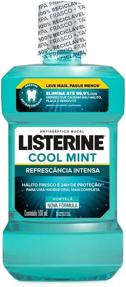 Listerine Enxaguante Bucal Cool Mint, 500ml