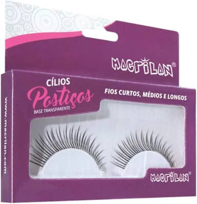Cílios Postiços Macrilan CL2-15B - Fios Curtos, Médios e Longos, Mix de Tamanhos para Versatilidade na Maquiagem - Macrilan