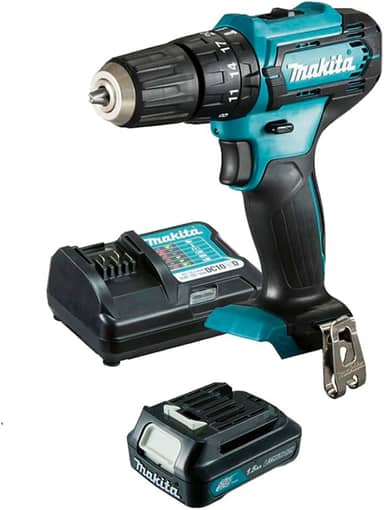 MAKITA PARAFUSADEIRA/FURADEIRA DE IMPACTO A BATERIA 12V CXT HP333DWYX3 COM CARREGADOR