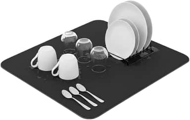 Tapete Escorredor de Louça Absorvente Tamanho 30×40CM, com Base Antiderrapante e Secagem Rápida para Pia e Bancada, Fácil de Limpar, para Cozinha, Louças e Utensílios — Qualidade Premium Loreal Shop