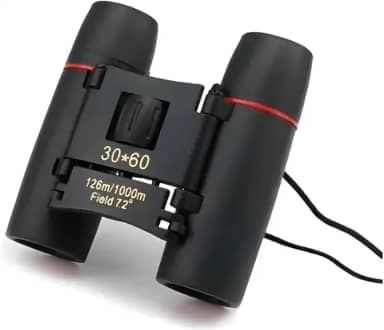 Binóculo Compacto 30x60 Super Zoom – Alta Definição, Visão de Longa Distância, Portátil, Dobrável, Leve, Ideal para Viagens, Camping, Shows e Observação da Natureza