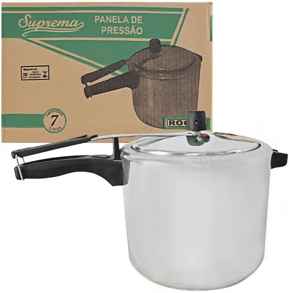 Panela de Pressão Suprema Roque 7 Litros Inox