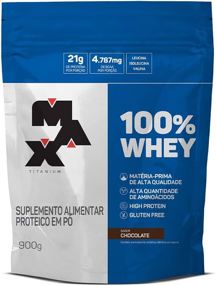 Max Titanium 100% Whey - 900G Refil Chocolate -