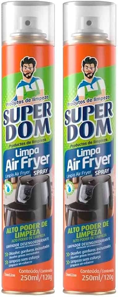 Kit 2 Limpa Air Fryer Super Dom 250ml Desengordurante