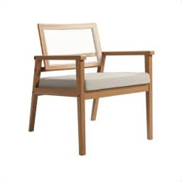 Poltrona Decorativa Estofada Confortável Sala Estar Quarto Encosto em Tela Caraíva (Areia)