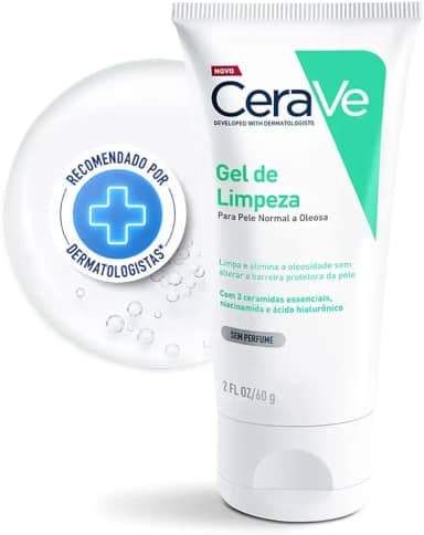 CeraVe, Gel de Limpeza Facial para pele oleosa, com Ácido Hialurônico e Niacinamida