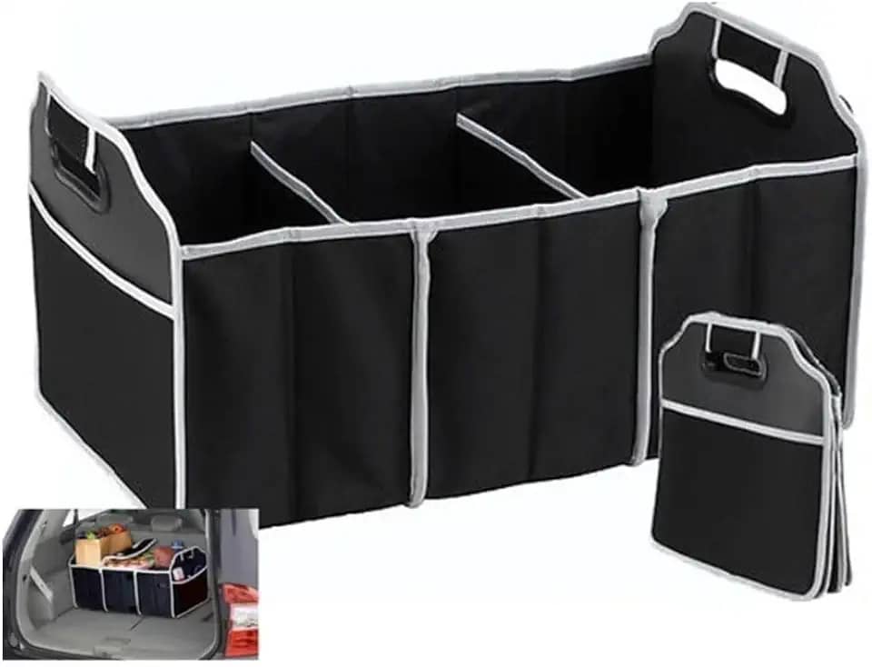 Caixa Organizadora Porta Malas Dobrável Carro 3 Divisórias
