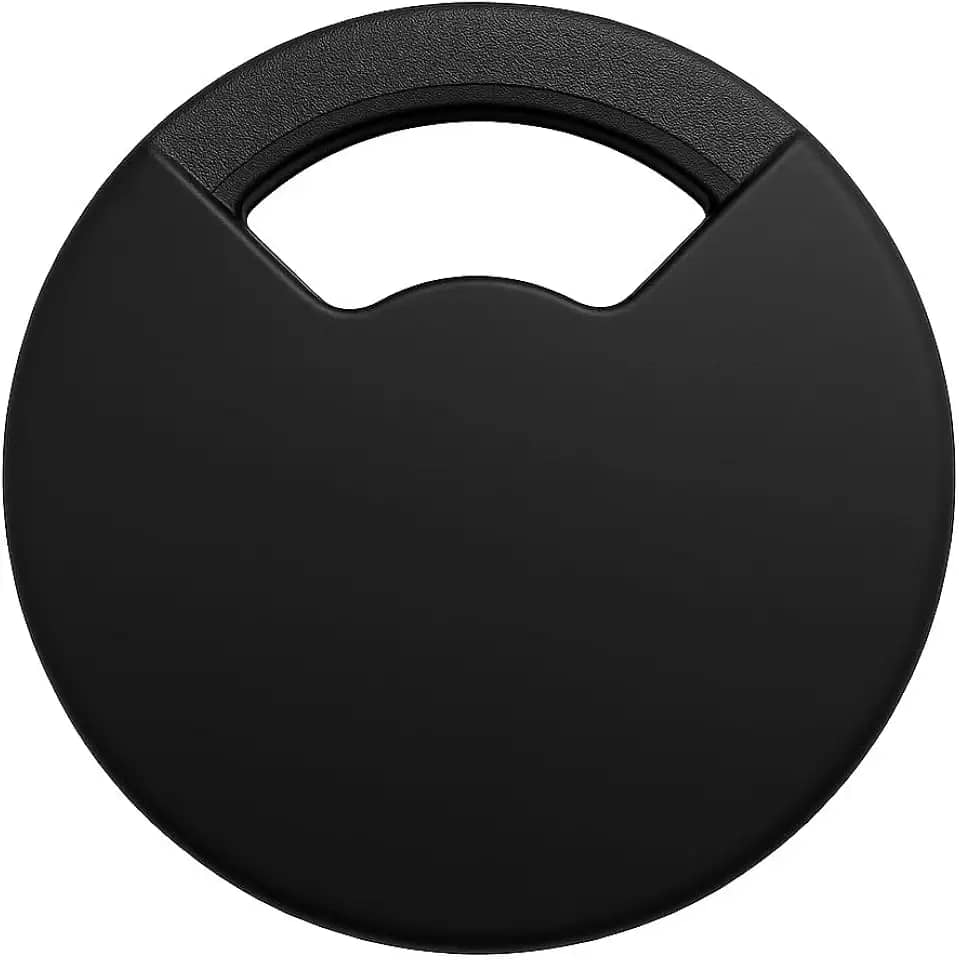 Passa Fio 46 mm Plástico ABS Branco – Acabamento para Mesa, Móveis e Escritório – Organizador de Cabos com Tampa – Kit com 2 Unidades (PRETO)