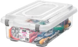Sanremo - Caixa Organizadora Plástica de 8,6 Litros e Tampa com Travas, Linha Top Stock