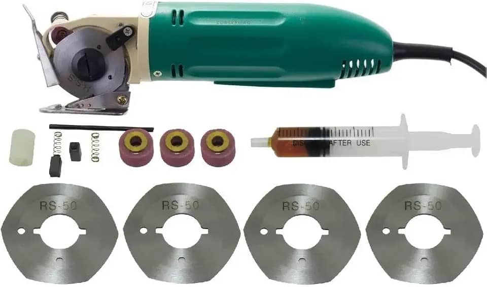 Tesoura Elétrica Maquina De Cortar Tecidos Bananinha 2 Polegadas 110v 220v Portátil Manuseio Design Leve Esta Tesoura Elétrica Facilita O Trabalho De Costureiros Alfaiates (220v + Lamina)