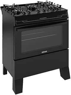 Fogão Itatiaia 5 Bocas Electra Glass Plus Preto Bivolt