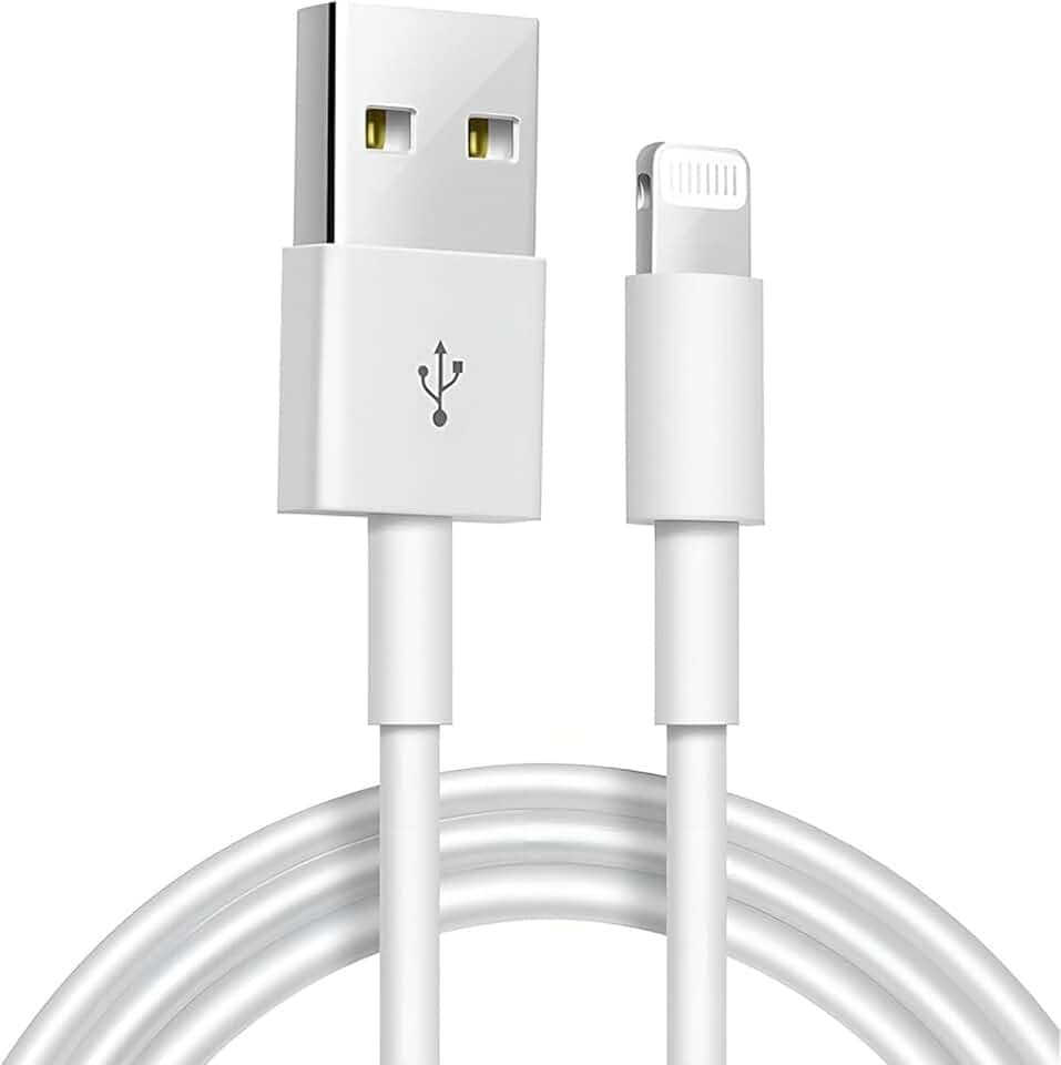 Cabo USB para Lightning Reforçado 1M, Compatível com iPhone 6 7 8 X Xs 11 Se 12 Xr 13 14 Pro Max – Carregamento Turbo e Transferência de Dados