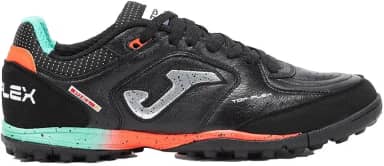 Chuteira de Society Joma Top Flex Preto e Coral