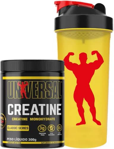 Creatina Monohidratada Universal - Universal Nutrition (300g + Coqueteleira)