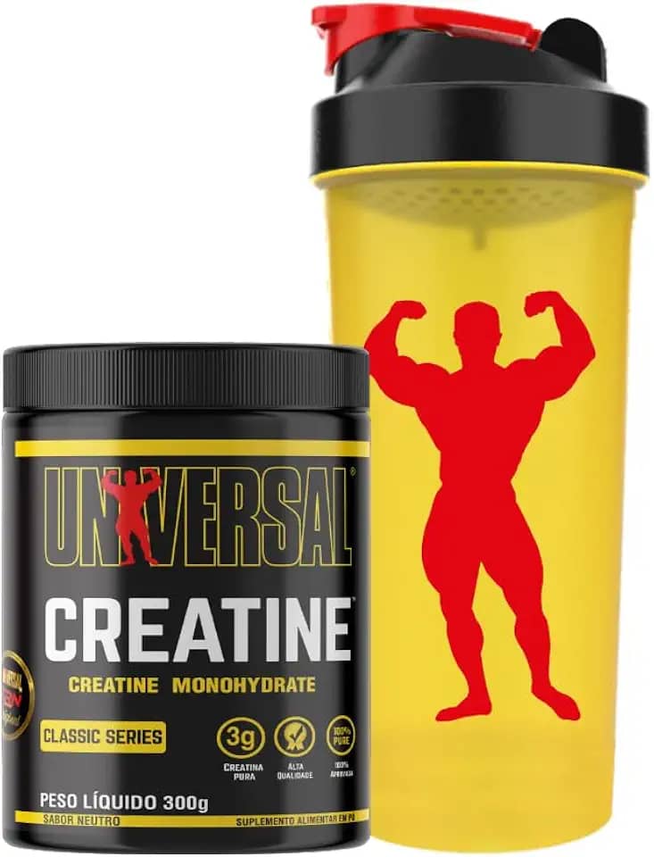 Creatina Monohidratada Universal - Universal Nutrition (300g + Coqueteleira)