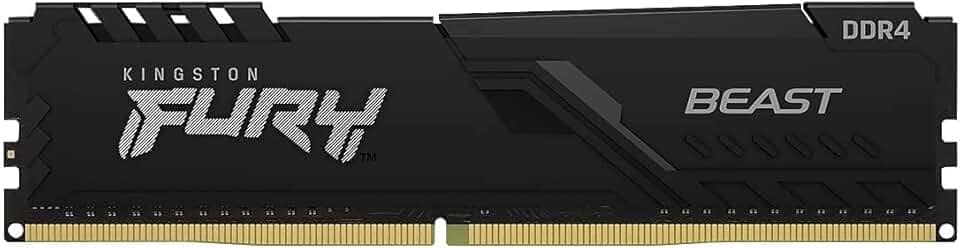 MEMÓRIA KINGSTON FURY BEAST DIMM DDR4 8GB 3200 MHZ KF432C16BB/8 1,35V 1Rx* 288 pinos Desktop Gamer