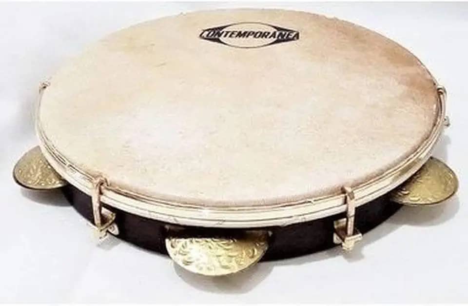 Pandeiro Contemporânea 10polegada Couro Leo Rodrigues 27cll Cor:Imbuia