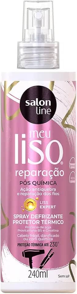 Salon Line, Spray Defrizante, Meu Liso, Reparação, Vegano - Para Cabelos Lisos, 240ml