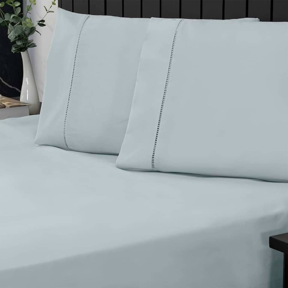 Jogo de Cama Casal Percal 400 Fios Ponto Palito 03 Peças, Antiácaro, Anti-pilling com Toque Macio - Dublin