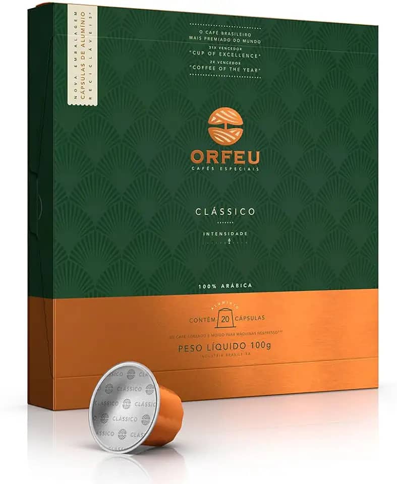 ORFEU Cápsulas De Café Clássico Orfeu Compatível Com Nespresso Contém 20 Cápsulas