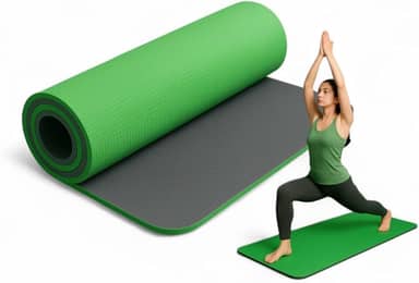Tapete de Yoga Dupla Camada EVA 6mm Antiderrapante Pilates Fitness Ginástica