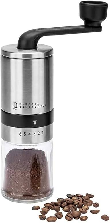 Moedor de Café Grãos Manual Cerâmica Biscuitt Perfectto Barista Collection Inox