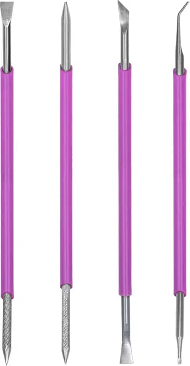 Kit 4 Instrumentos Podologia Manicure Unha inox Arte Sedução