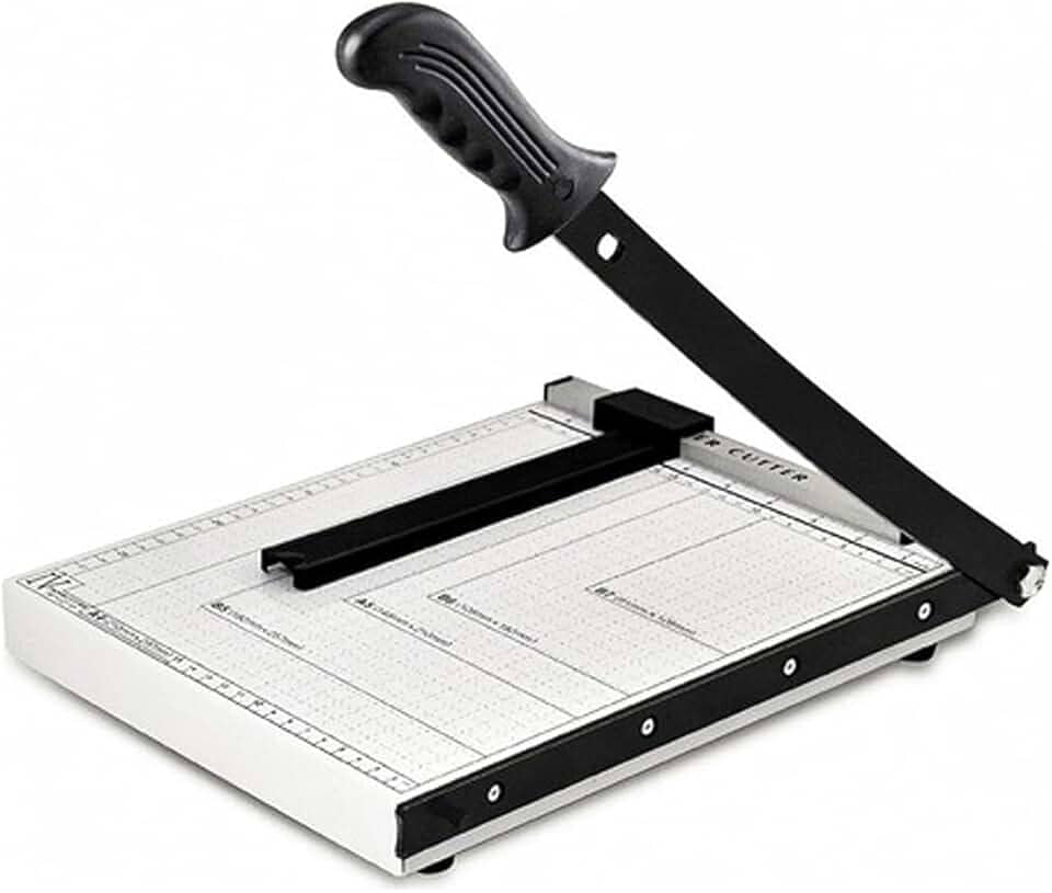 Guilhotina de Papel com Protetor de Segurança e Bloqueio de Lâmina Aparador de Papel Guilhotina para Serviços Gráficos