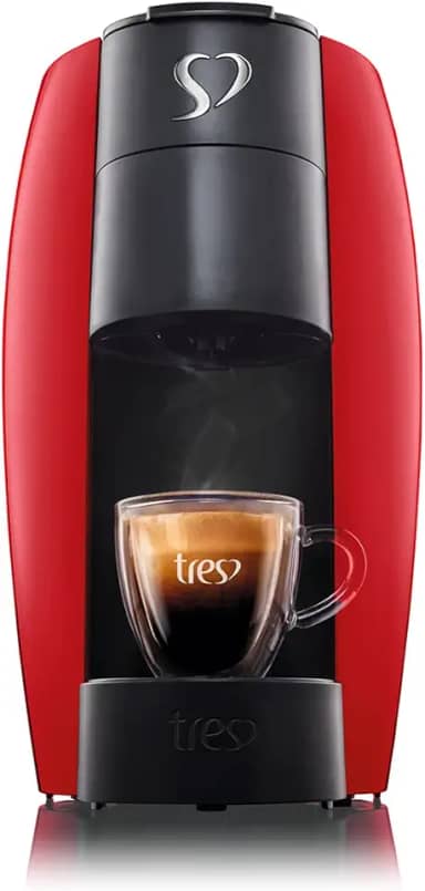 Cafeteira Espresso LOV Vermelha, 220V - TRES 3 Corações