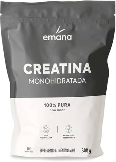 Emana Creatina Monohidratada 100% Pura Sem Sabor Micronizada - 300g