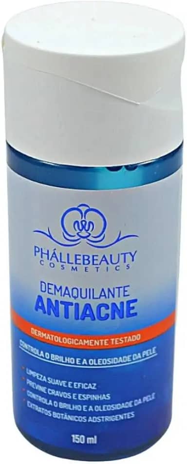 Demaquilante Antiacne Phállebeauty PH0626 - Facial, Remove Maquiagem Pesada, Controla Oleosidade e Espinhas, Não Resseca a Pele ```