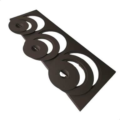 Chapa para fogão a lenha de ferro fundido com reduções e tampas