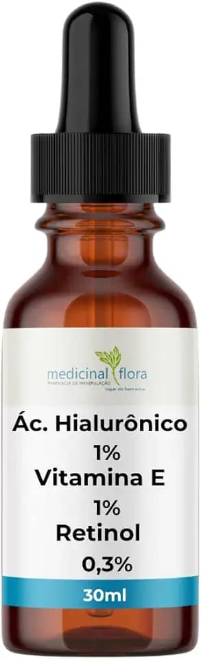 Sérum Ácido Hialurônico 1% + Vitamina E 1% + Retinol 0,3% - 30ml
