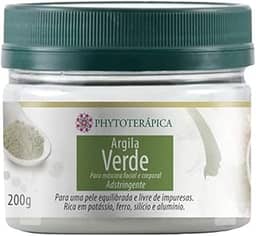 PHYTOTERAPICA- Argila Verde -Aromaterapia -Máscara facial e corporal - Para uma pele equilibrada e livre de impurezas, indicada para cuidados com a pele e cabelos, ajuda a controlar a oleosidade -200g