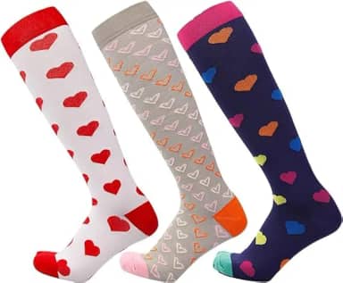 J COLOUR Meias de compressão para homens e mulheres 20-30 mmHg melhor para Médicos, Enfermagem, Academia, Treino, Corrida, Varizes, Viagens