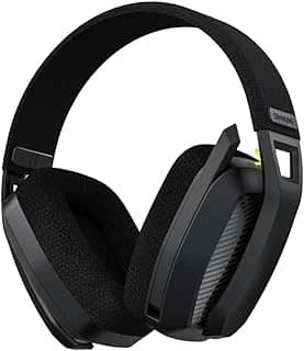 BINNUNE BW06 Headset Gamer Sem Fio PS5 PS4 PC Preto Headset gamer sem fio BINNUNE BW06 com microfone, ideal para PS5, PS4, PC e Mac