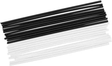 Generic Conjunto de Marcadores de Posição de Ponto Lateral de Guitarra ABS, Atualizações de 100 Mm de Comprimento para Guitarristas e Baixistas, 20 Peças Branco + Preto