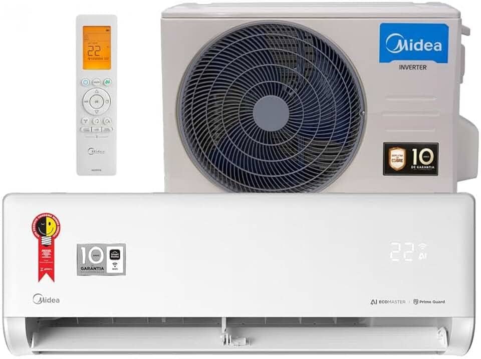 Ar Condicionado 12000 Btus Split Hi Wall Inverter Midea Frio Ai Ecomaster 220v