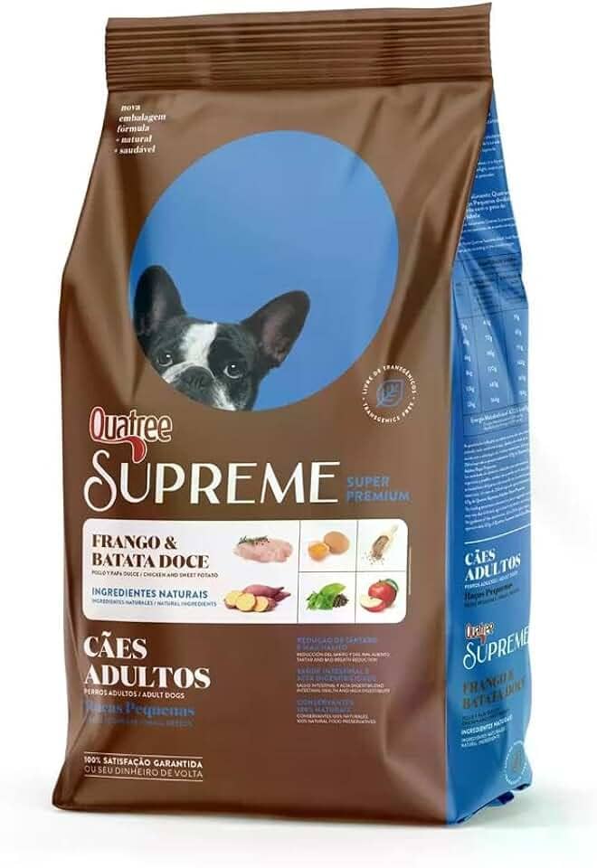 Ração Supreme Quatree para Cães Adultos de Porte Pequeno Sabor Frango e Arroz 3kg