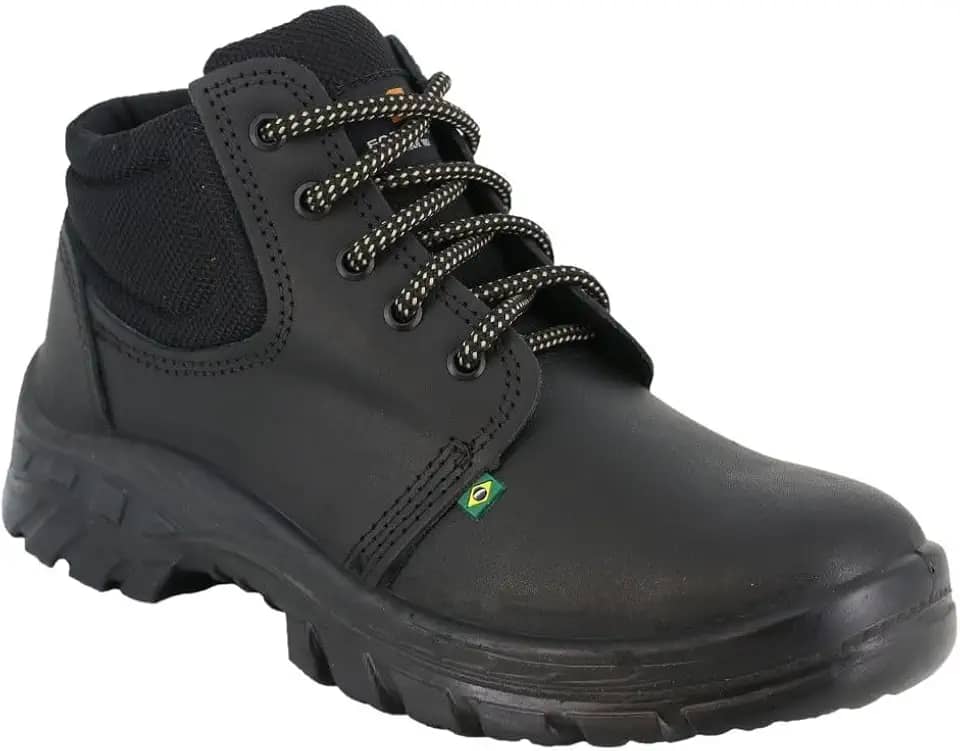 BOTA DE SEGURANÇA ECOSAFETY PS139-AP BICO DE PVC COURO LATEGO PRETO C.A 40677 Tamanho:41