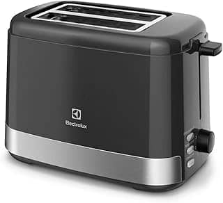 Torradeira tostador Electrolux 8 niveis de tostagem função descongelar reaquecer bandeja coletora migalhas botões luminosos ETS10 preto 127v