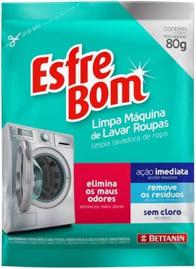 EsfreBom - Limpa Máquina de Lavar Roupas Sachê de 80 g, Bettanin