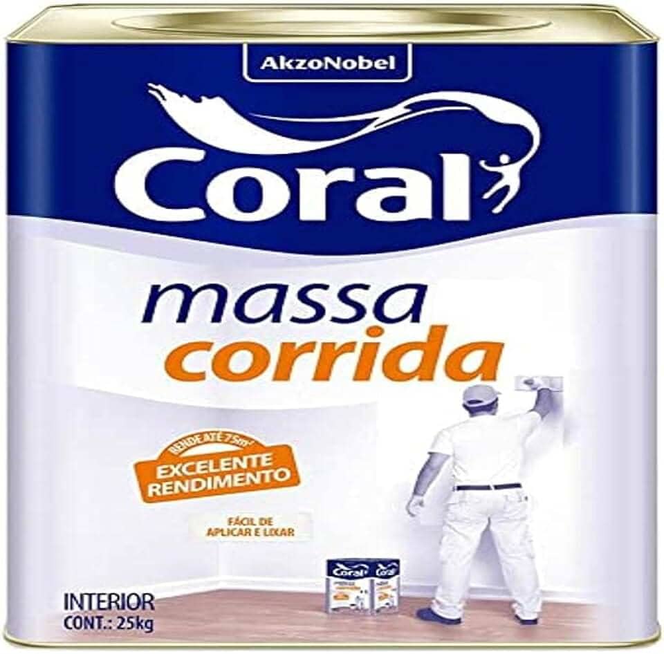 Massa Corrida, Branco, 25 Kg, Coral