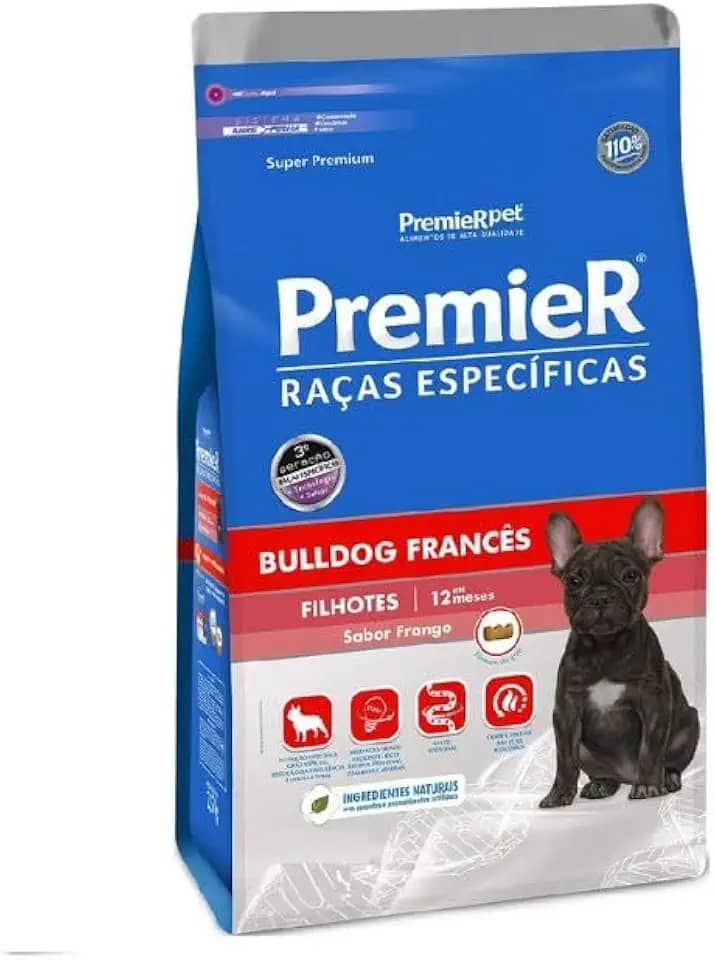 Ração Premier Raças Específicas Bulldog Francês para Cães Filhotes 2,5kg